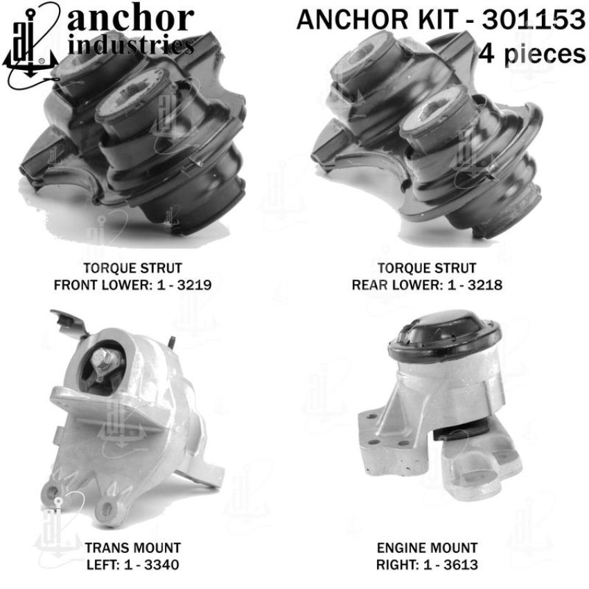 ANCHOR MOUNTS 301153 ENGINE MNT KIT