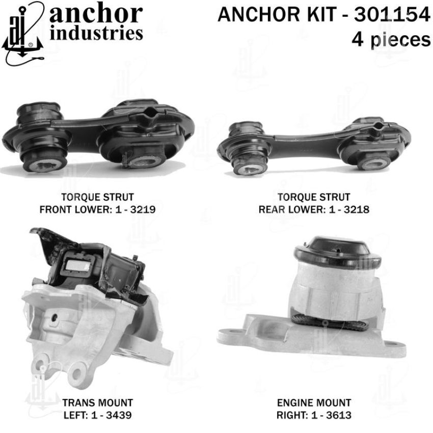 ANCHOR MOUNTS 301154 ENGINE MNT KIT
