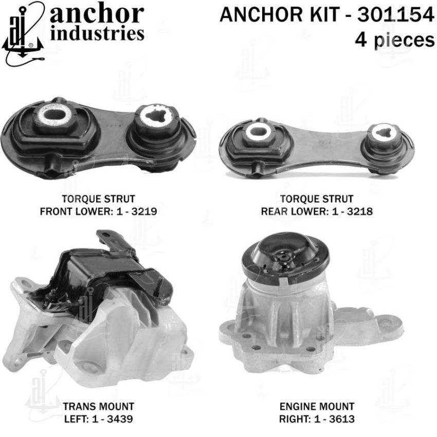 ANCHOR MOUNTS 301154 ENGINE MNT KIT