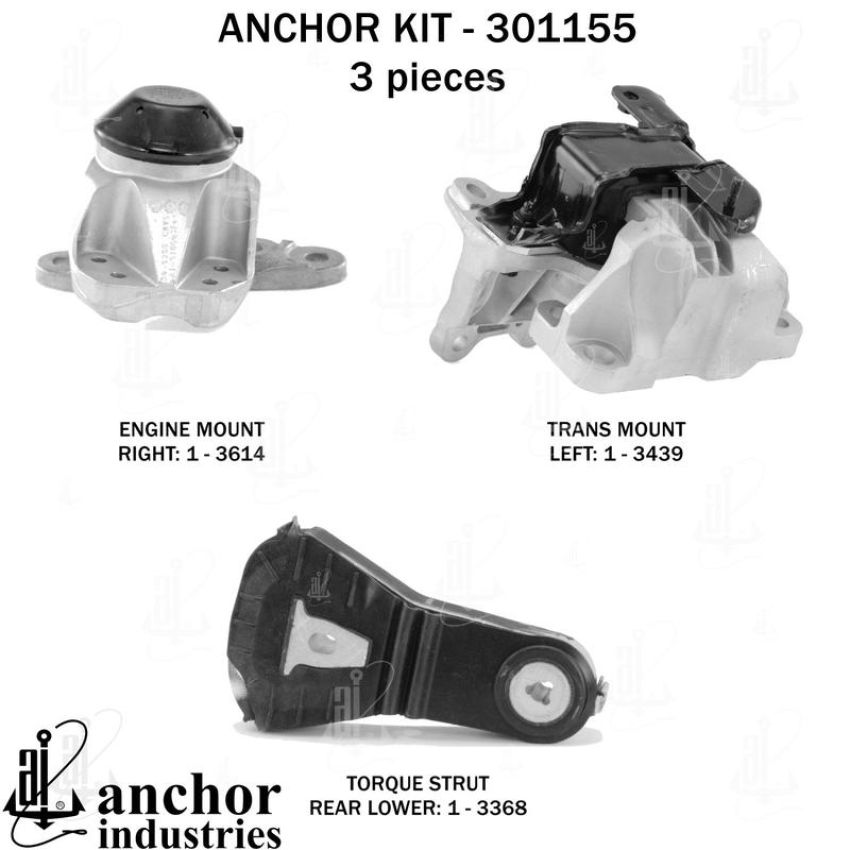 ANCHOR MOUNTS 301155 ENGINE MNT KIT