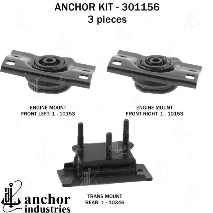 ANCHOR MOUNTS 301156 ENGINE MNT KIT