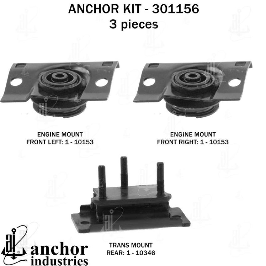 ANCHOR MOUNTS 301156 ENGINE MNT KIT