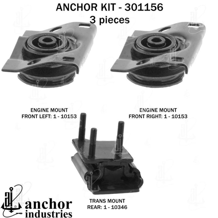 ANCHOR MOUNTS 301156 ENGINE MNT KIT