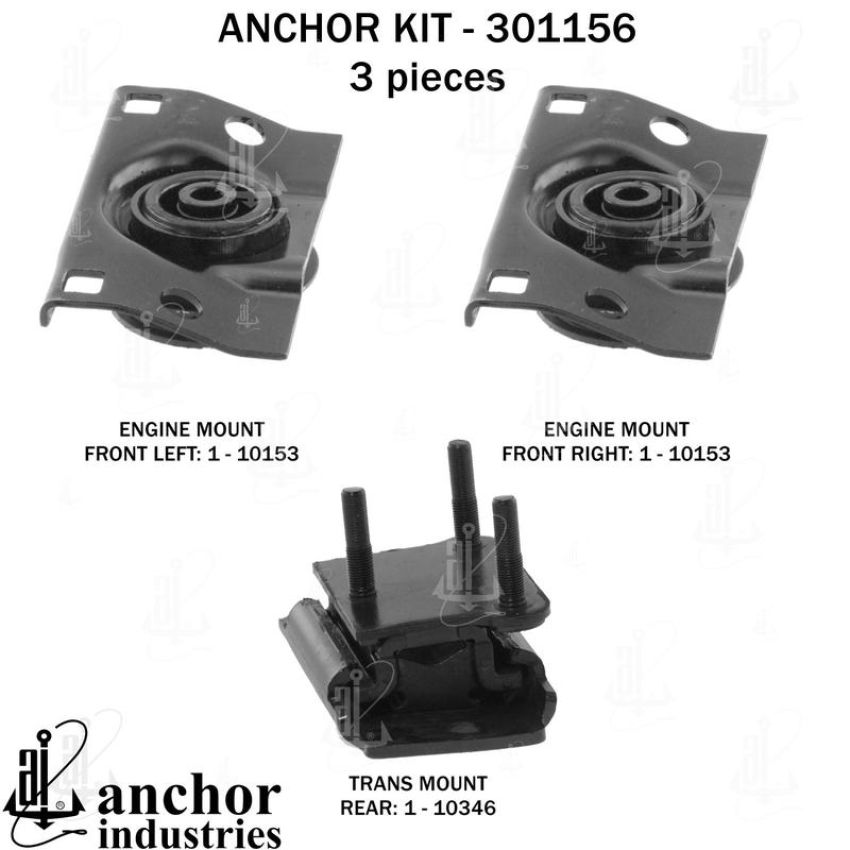 ANCHOR MOUNTS 301156 ENGINE MNT KIT