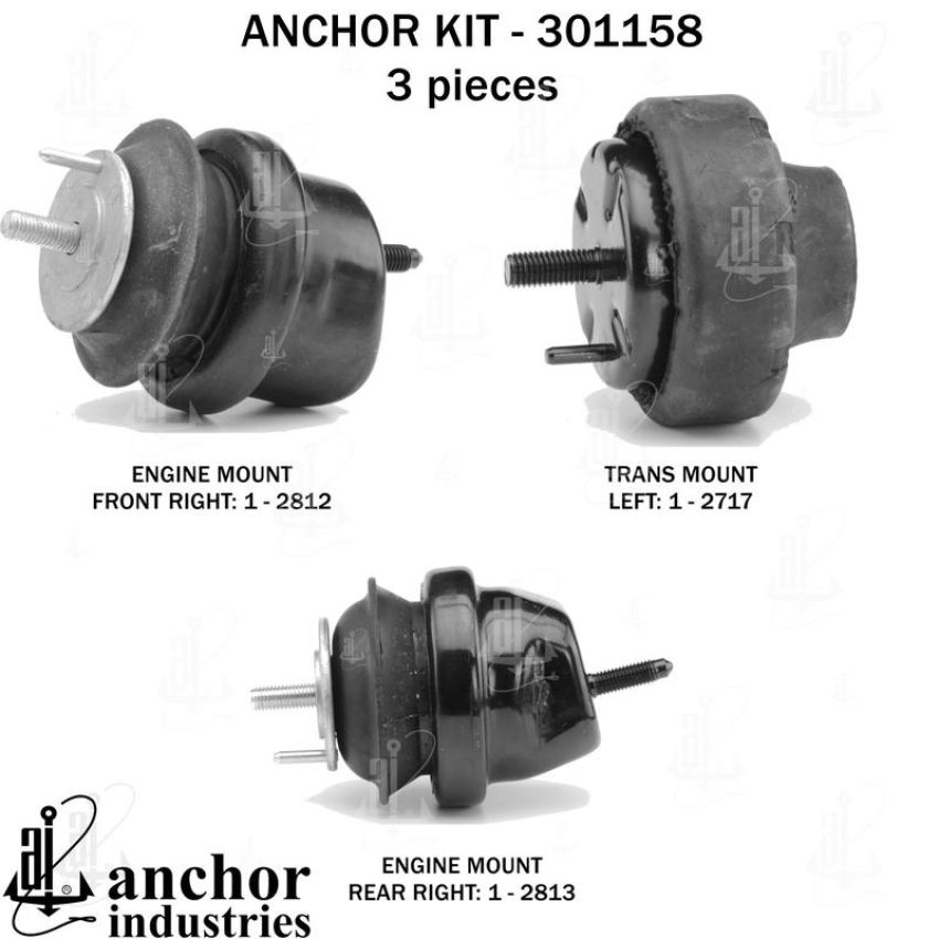 ANCHOR MOUNTS 301158 ENGINE MNT KIT
