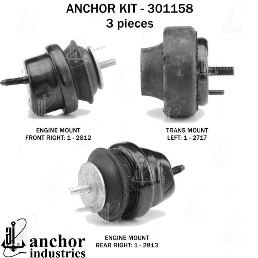 ANCHOR MOUNTS 301158 ENGINE MNT KIT