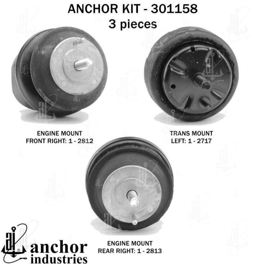 ANCHOR MOUNTS 301158 ENGINE MNT KIT