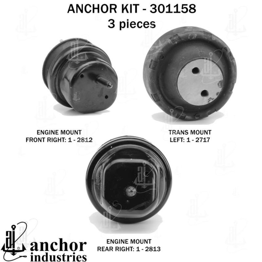 ANCHOR MOUNTS 301158 ENGINE MNT KIT