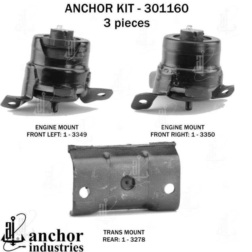 ANCHOR MOUNTS 301160 ENGINE MNT KIT
