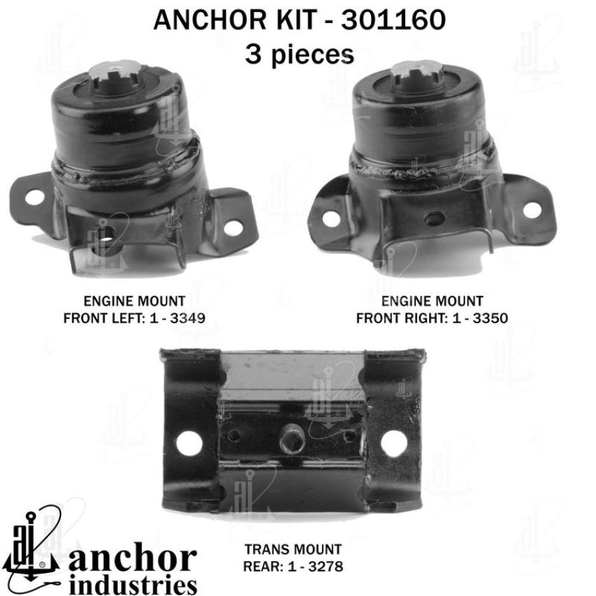 ANCHOR MOUNTS 301160 ENGINE MNT KIT