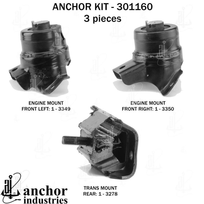 ANCHOR MOUNTS 301160 ENGINE MNT KIT