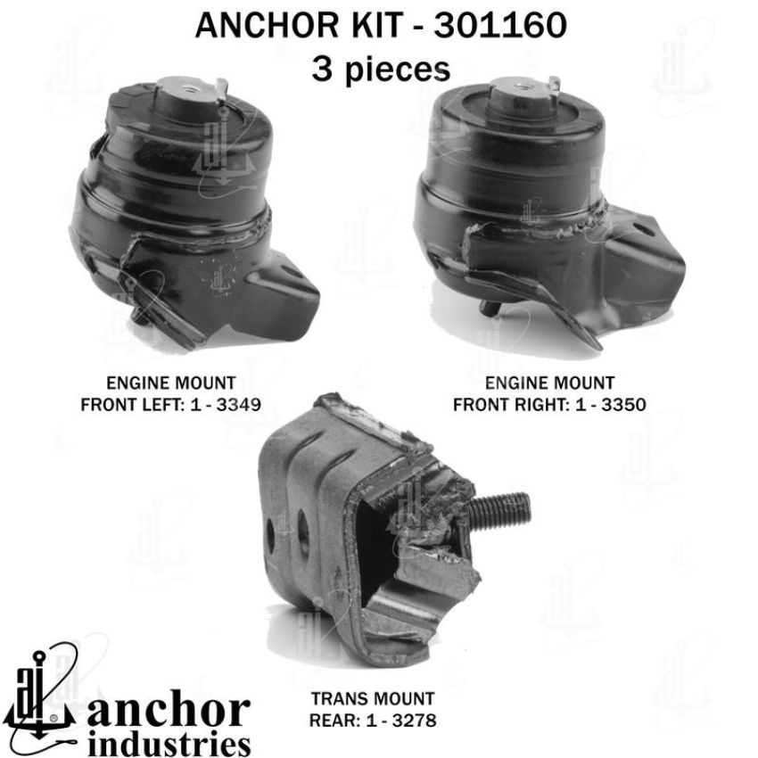 ANCHOR MOUNTS 301160 ENGINE MNT KIT