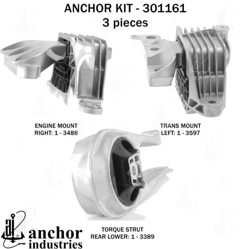 ANCHOR MOUNTS 301161 ENGINE MNT KIT