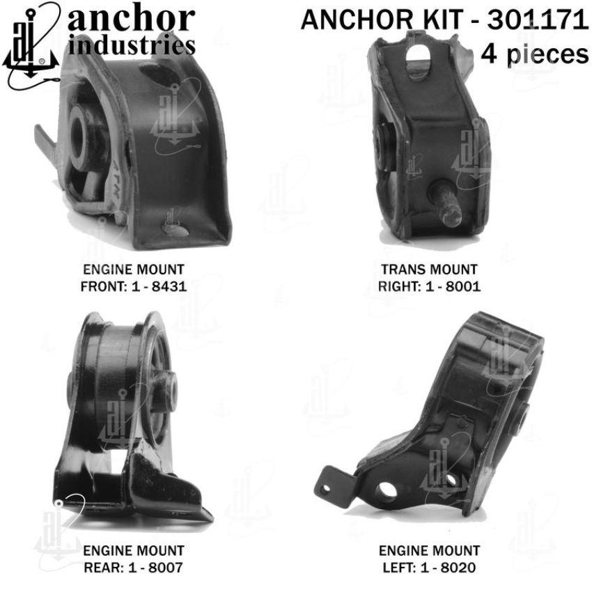 ANCHOR MOUNTS 301171 ENGINE MNT KIT