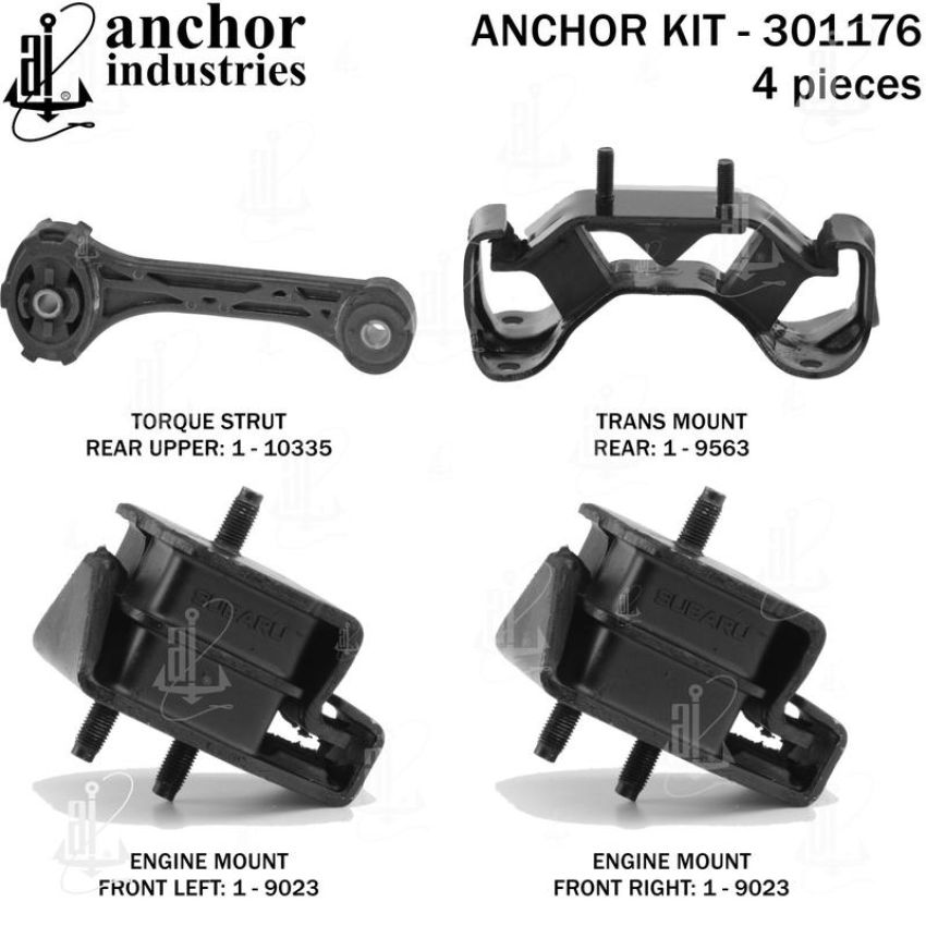 ANCHOR MOUNTS 301176 ENGINE MNT KIT