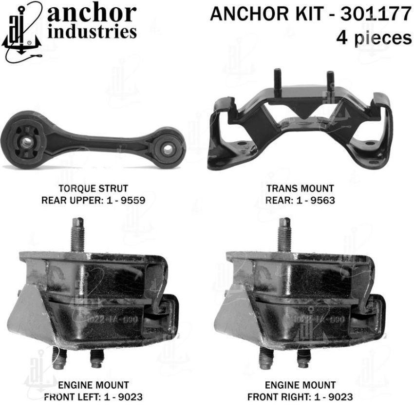 ANCHOR MOUNTS 301177 ENGINE MNT KIT