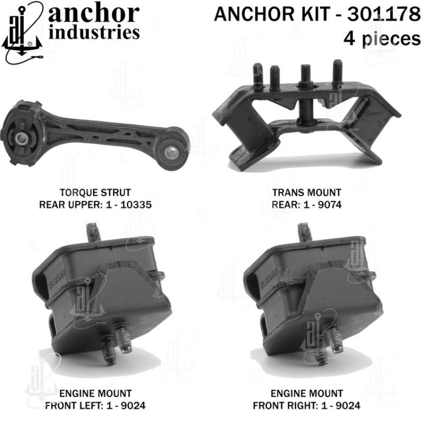 ANCHOR MOUNTS 301178 ENGINE MNT KIT