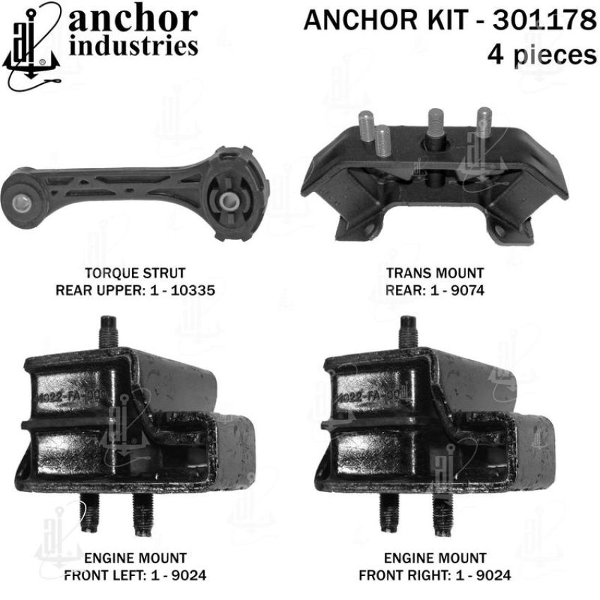 ANCHOR MOUNTS 301178 ENGINE MNT KIT