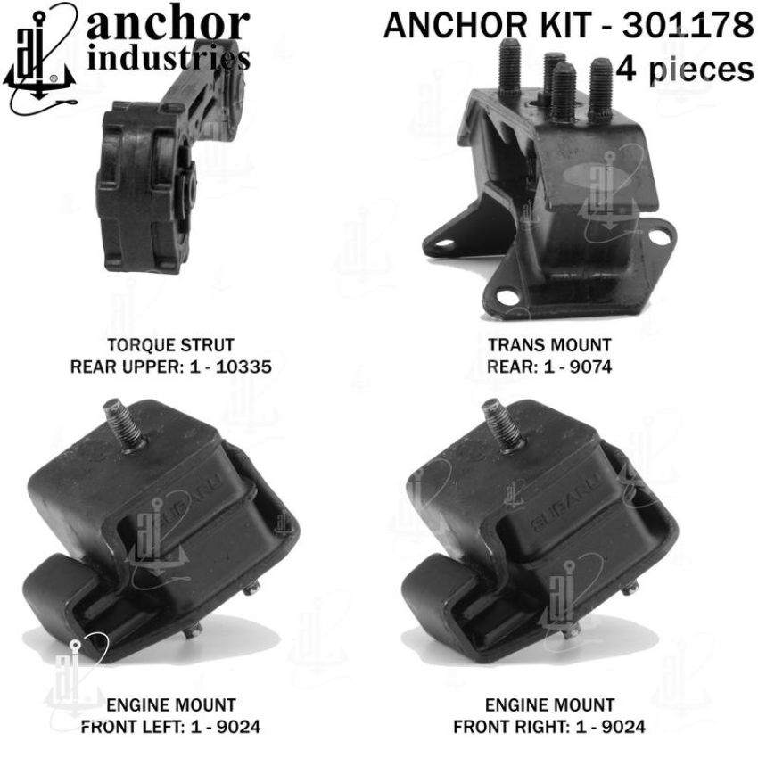 ANCHOR MOUNTS 301178 ENGINE MNT KIT