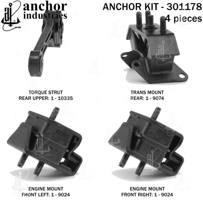 ANCHOR MOUNTS 301178 ENGINE MNT KIT