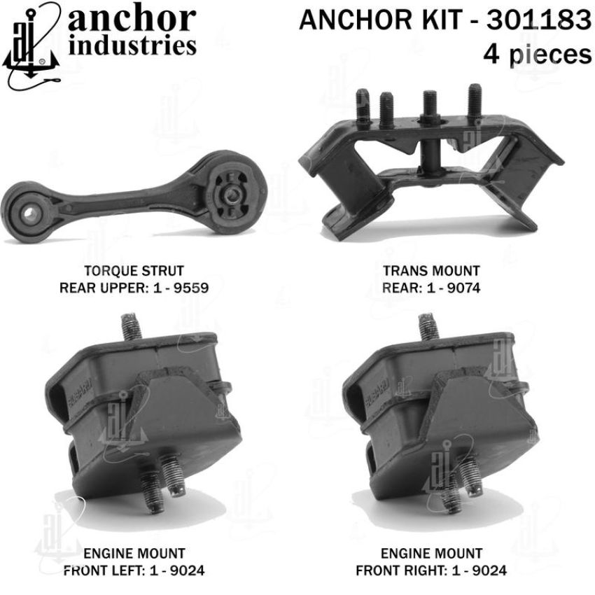 ANCHOR MOUNTS 301183 ENGINE MNT KIT