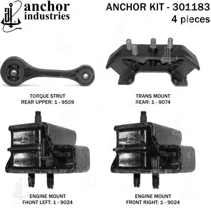 ANCHOR MOUNTS 301183 ENGINE MNT KIT
