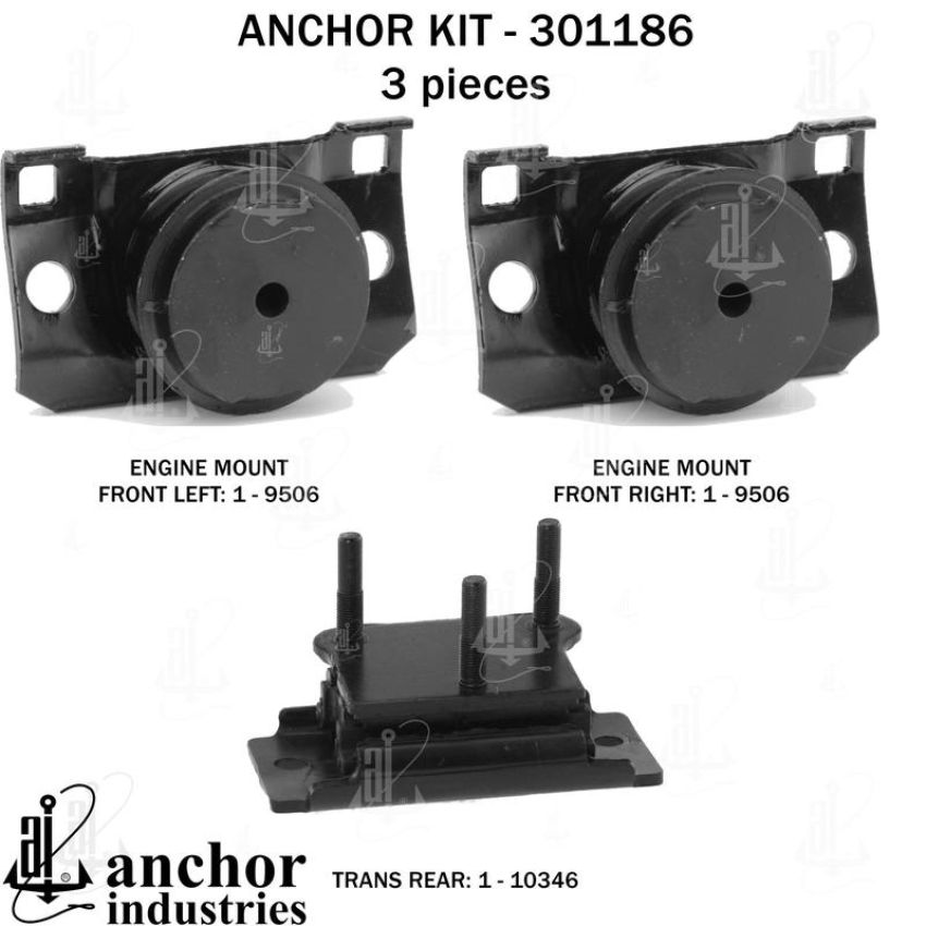 ANCHOR MOUNTS 301186 ENGINE MNT KIT