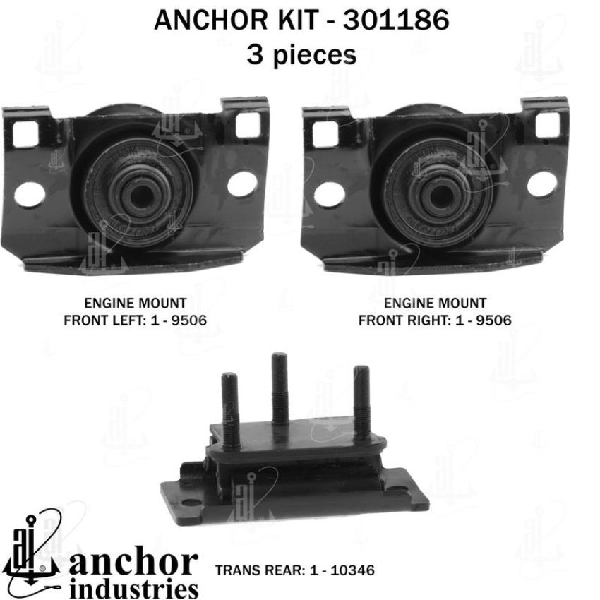 ANCHOR MOUNTS 301186 ENGINE MNT KIT