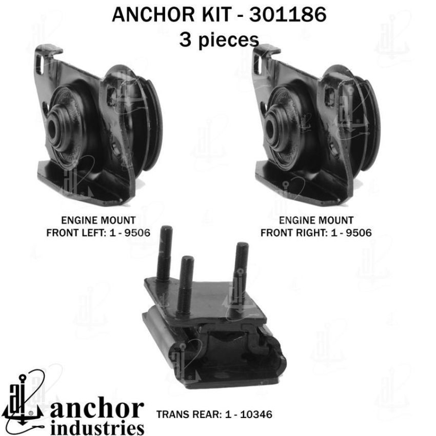 ANCHOR MOUNTS 301186 ENGINE MNT KIT