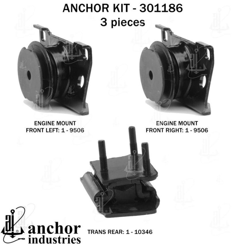 ANCHOR MOUNTS 301186 ENGINE MNT KIT