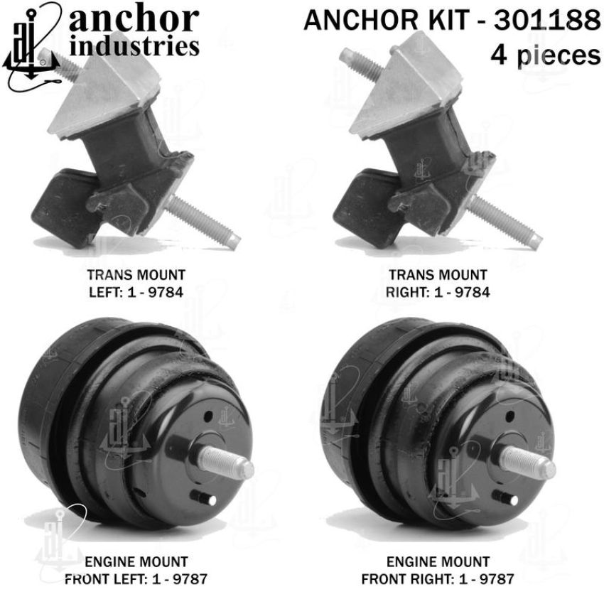 ANCHOR MOUNTS 301188 ENGINE MNT KIT
