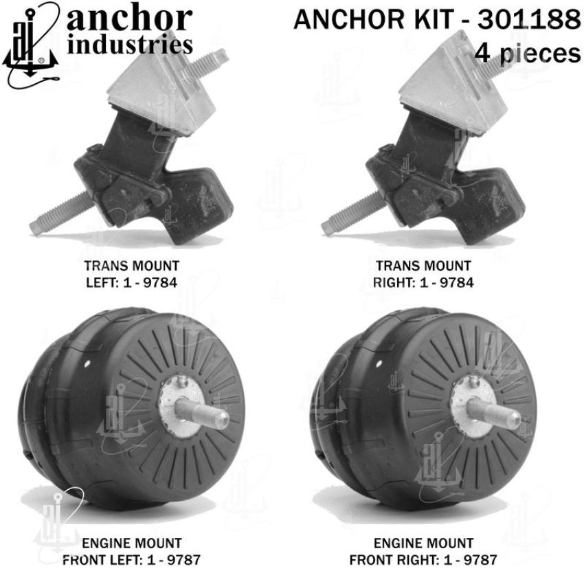 ANCHOR MOUNTS 301188 ENGINE MNT KIT