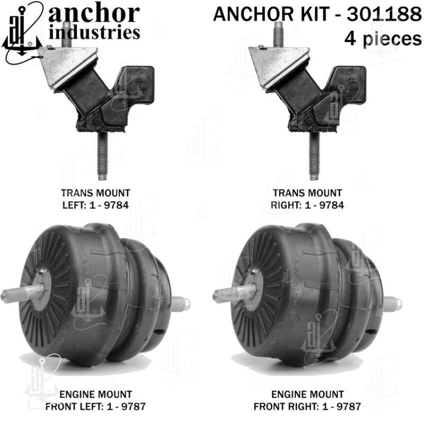ANCHOR MOUNTS 301188 ENGINE MNT KIT