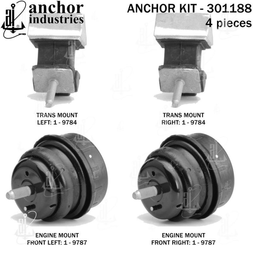 ANCHOR MOUNTS 301188 ENGINE MNT KIT