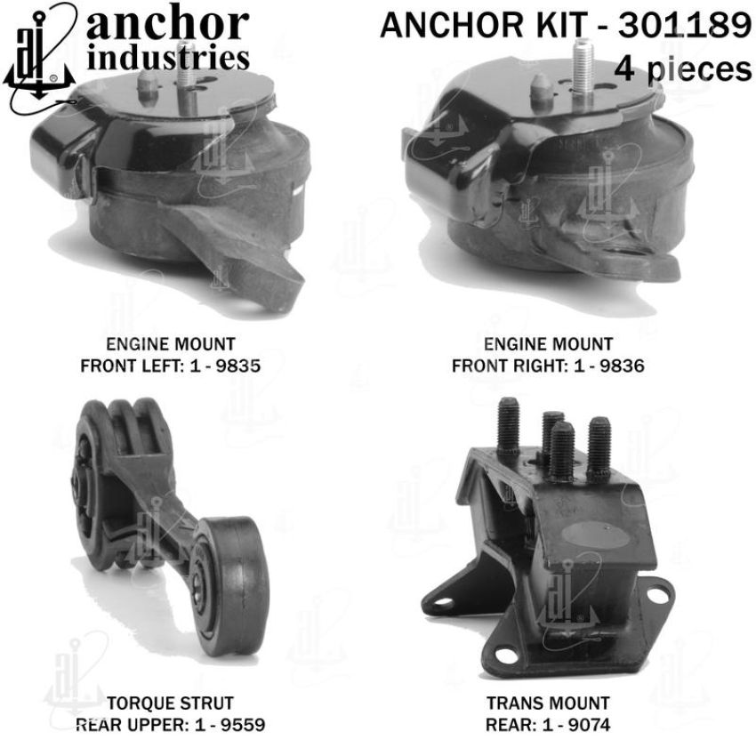ANCHOR MOUNTS 301189 ENGINE MNT KIT