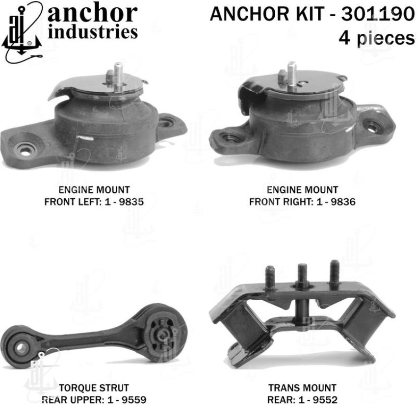 ANCHOR MOUNTS 301190 ENGINE MNT KIT