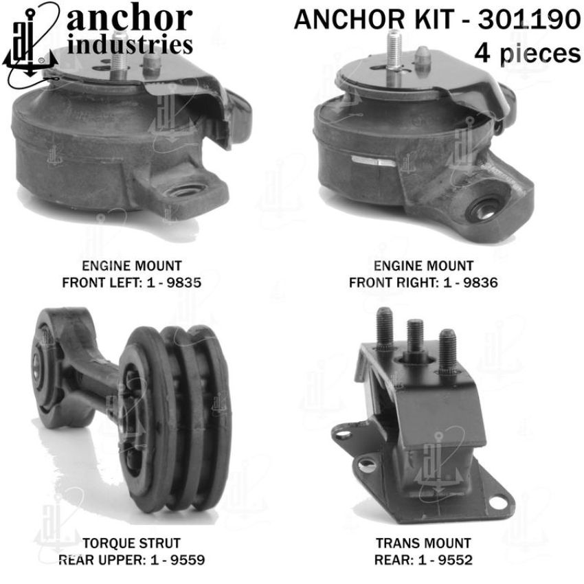 ANCHOR MOUNTS 301190 ENGINE MNT KIT