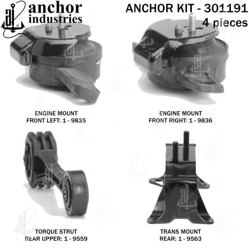 ANCHOR MOUNTS 301191 ENGINE MNT KIT