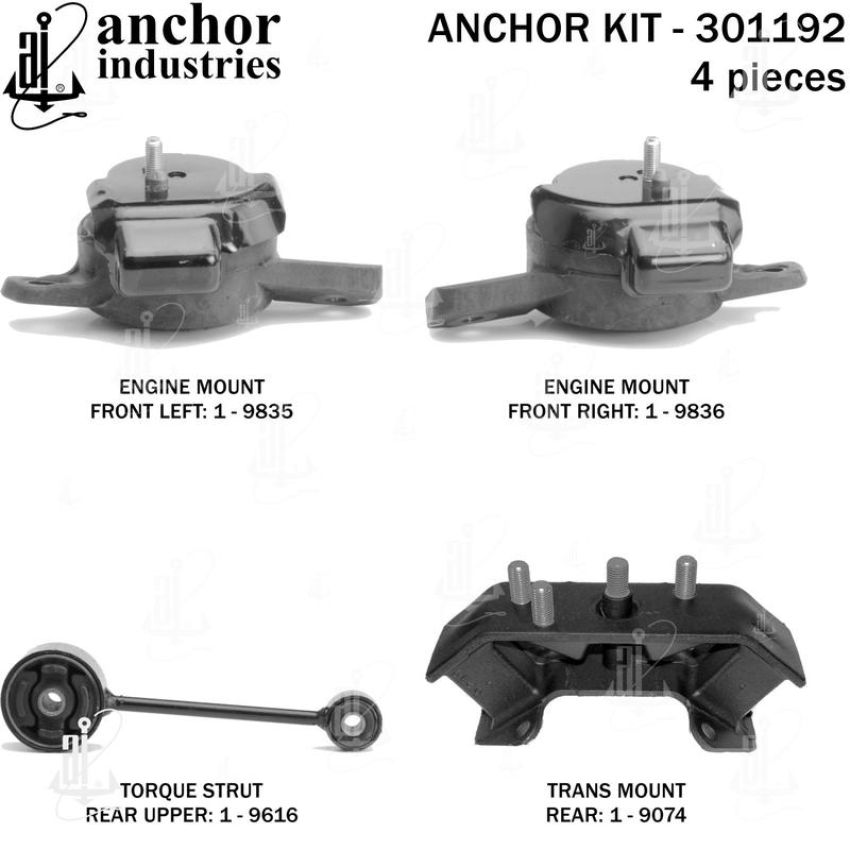 ANCHOR MOUNTS 301192 ENGINE MNT KIT