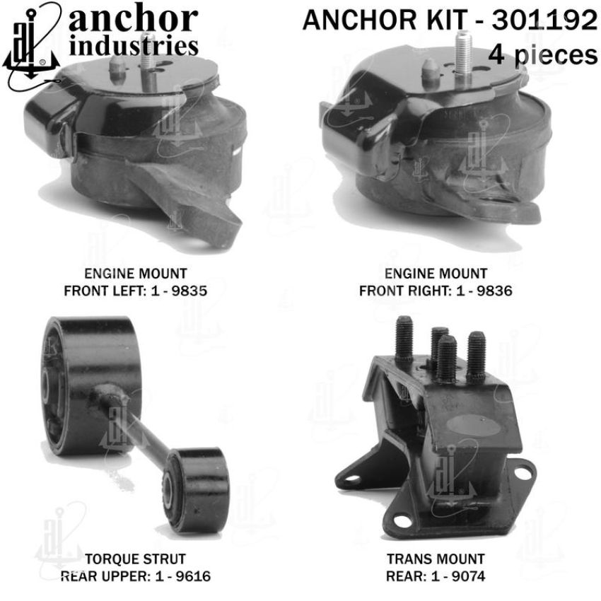 ANCHOR MOUNTS 301192 ENGINE MNT KIT