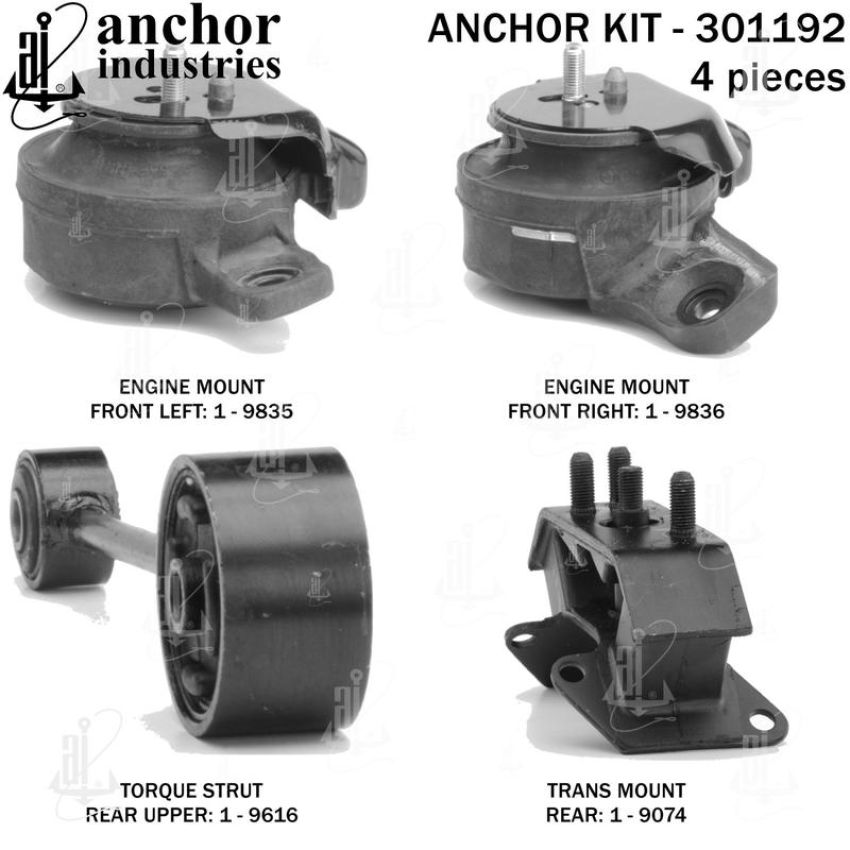 ANCHOR MOUNTS 301192 ENGINE MNT KIT