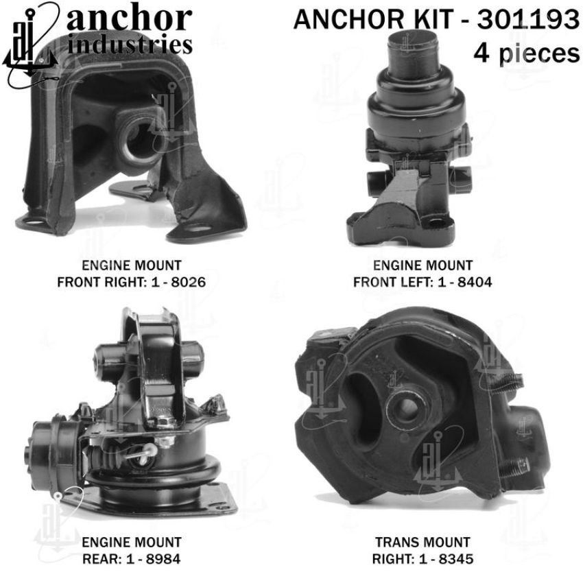 ANCHOR MOUNTS 301193 ENGINE MNT KIT