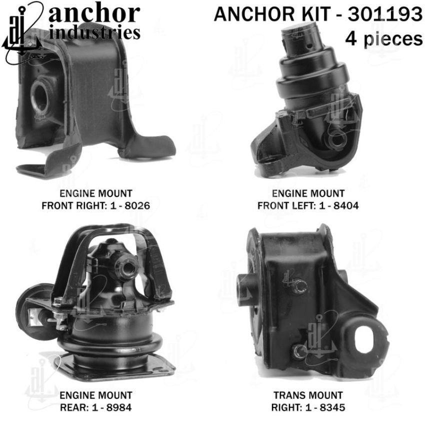 ANCHOR MOUNTS 301193 ENGINE MNT KIT
