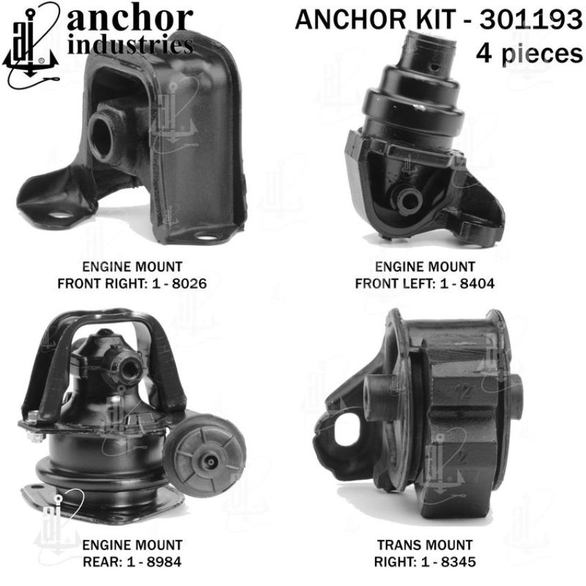 ANCHOR MOUNTS 301193 ENGINE MNT KIT