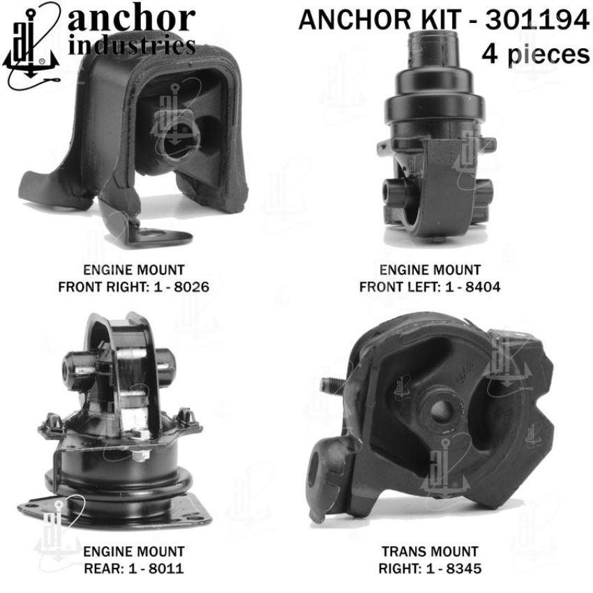 ANCHOR MOUNTS 301194 ENGINE MNT KIT