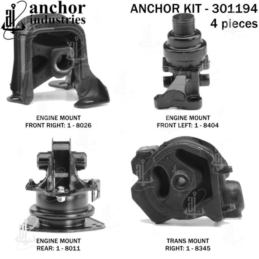 ANCHOR MOUNTS 301194 ENGINE MNT KIT