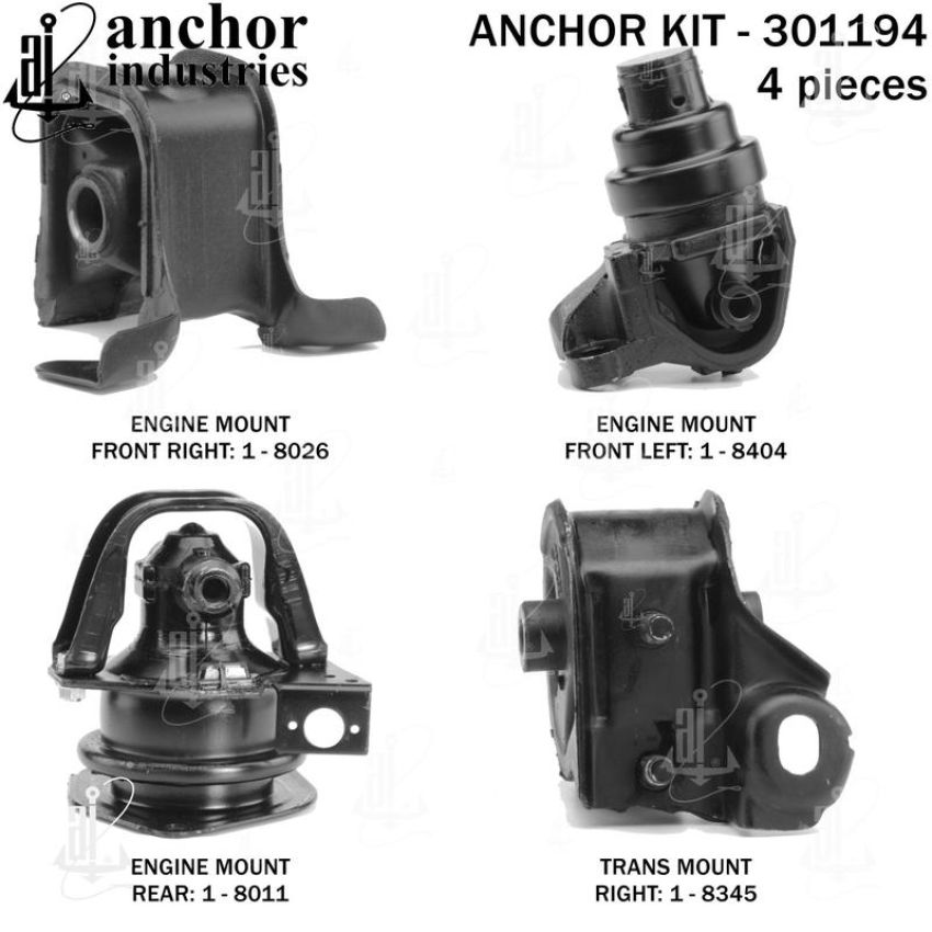 ANCHOR MOUNTS 301194 ENGINE MNT KIT