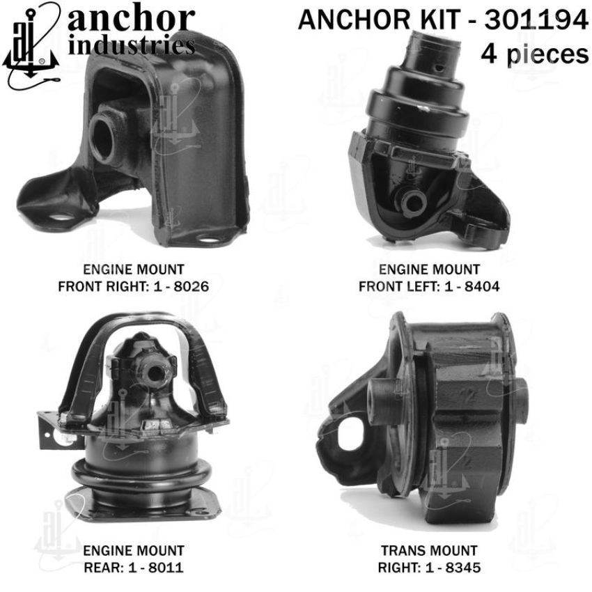 ANCHOR MOUNTS 301194 ENGINE MNT KIT