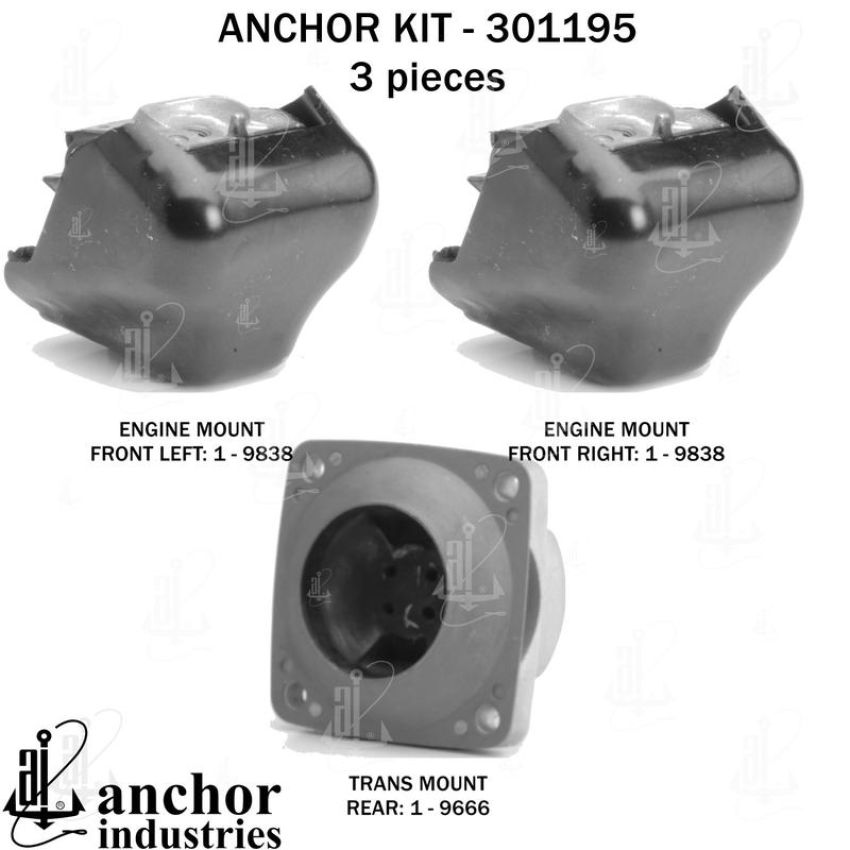 ANCHOR MOUNTS 301195 ENGINE MNT KIT