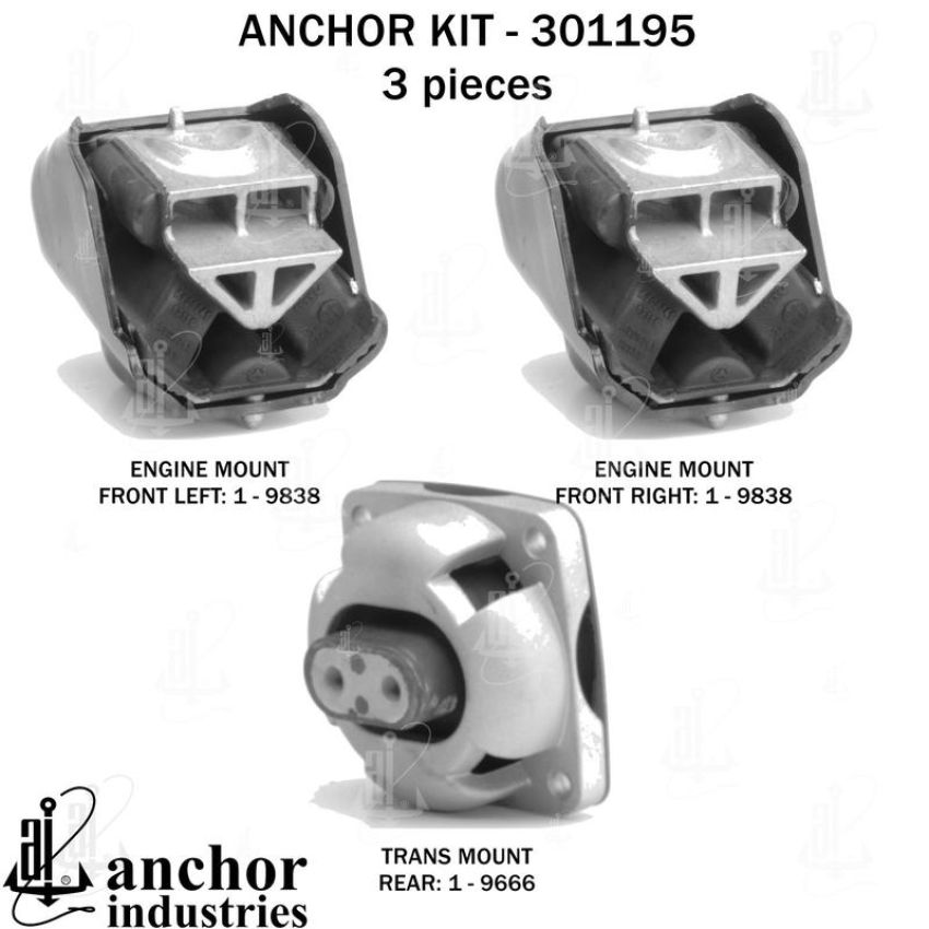 ANCHOR MOUNTS 301195 ENGINE MNT KIT